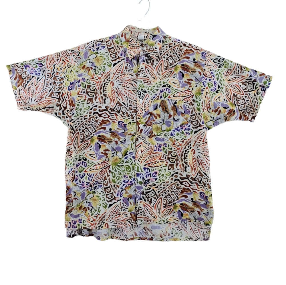 The Territory Ahead Purple and White Relaxed Fit Shirt